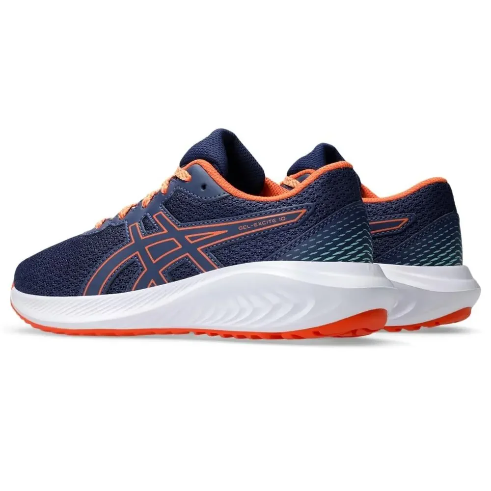ASICS KID'S GEL-EXCITE  RUNNING SHOES, 3.5, INDIGO BLUE/NOVA ORANGE